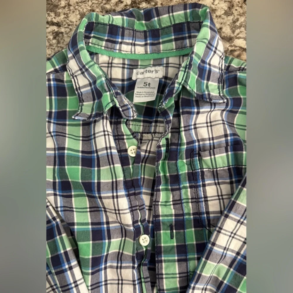Carter's Kids Shirt and faded gear shirt